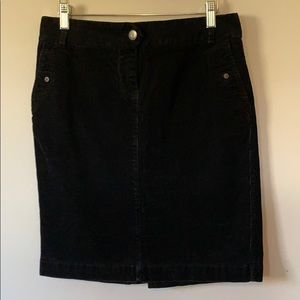 Black J Crew corduroy skirt